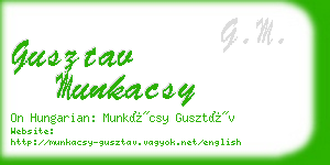 gusztav munkacsy business card